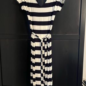 Banana Republic Blue and White Striped Maxi Dress